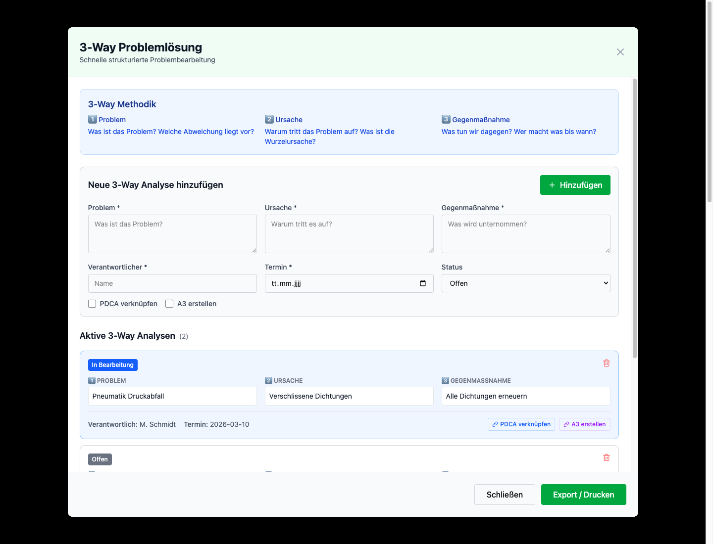 3-Way Problemlösung